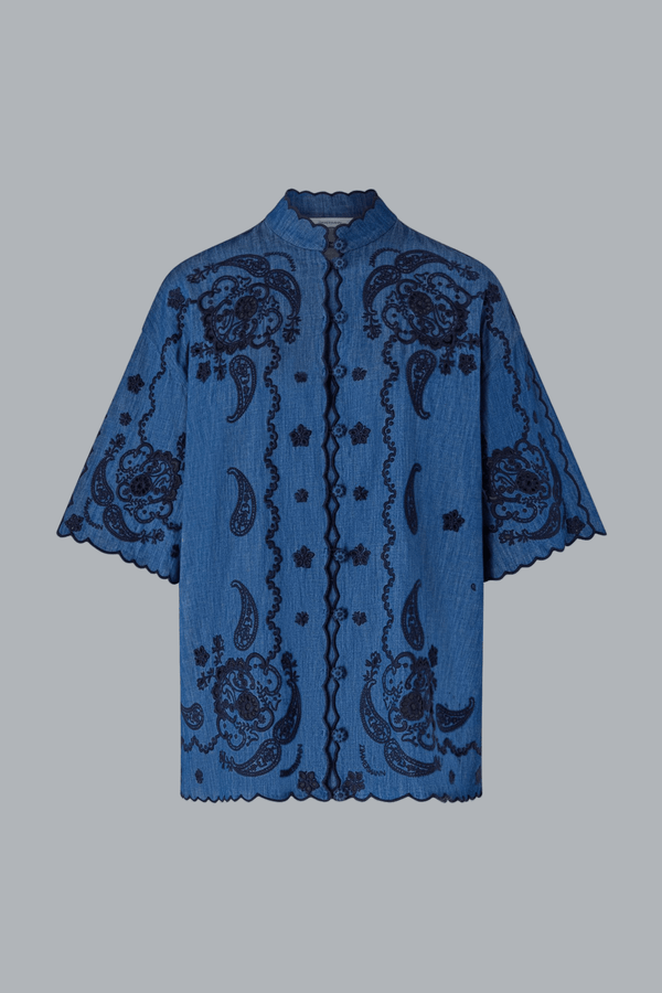 ASTER EMBROIDERED DENIM SHIRT