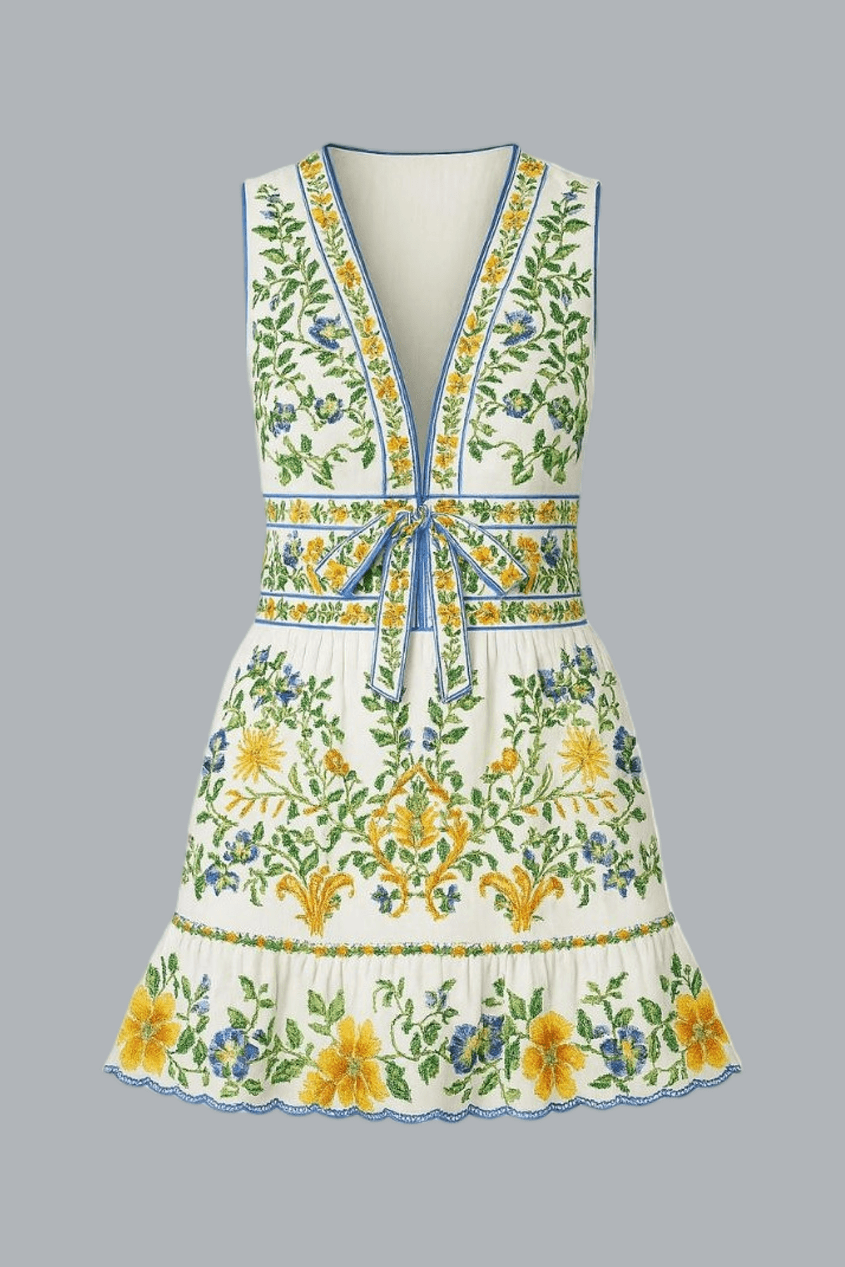 EMILY FLORAL TAPESTRY MINI DRESS