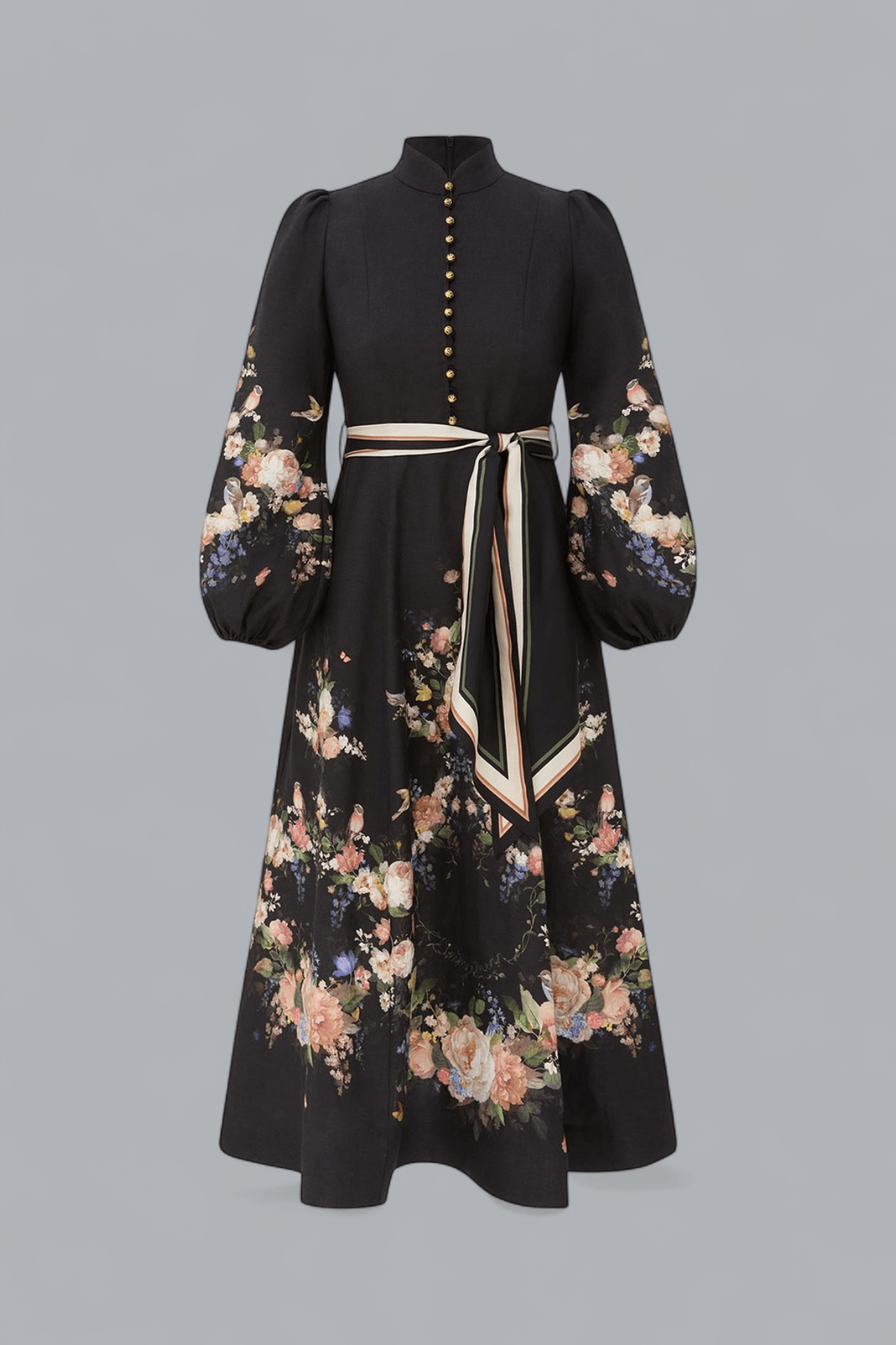 VALIANT BUTTON MIDI DRESS