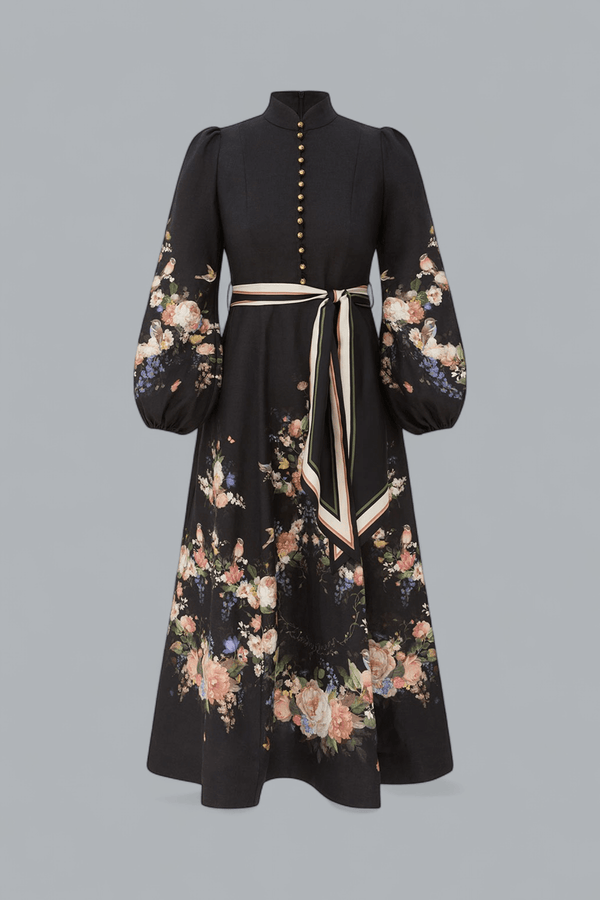 VALIANT BUTTON MIDI DRESS