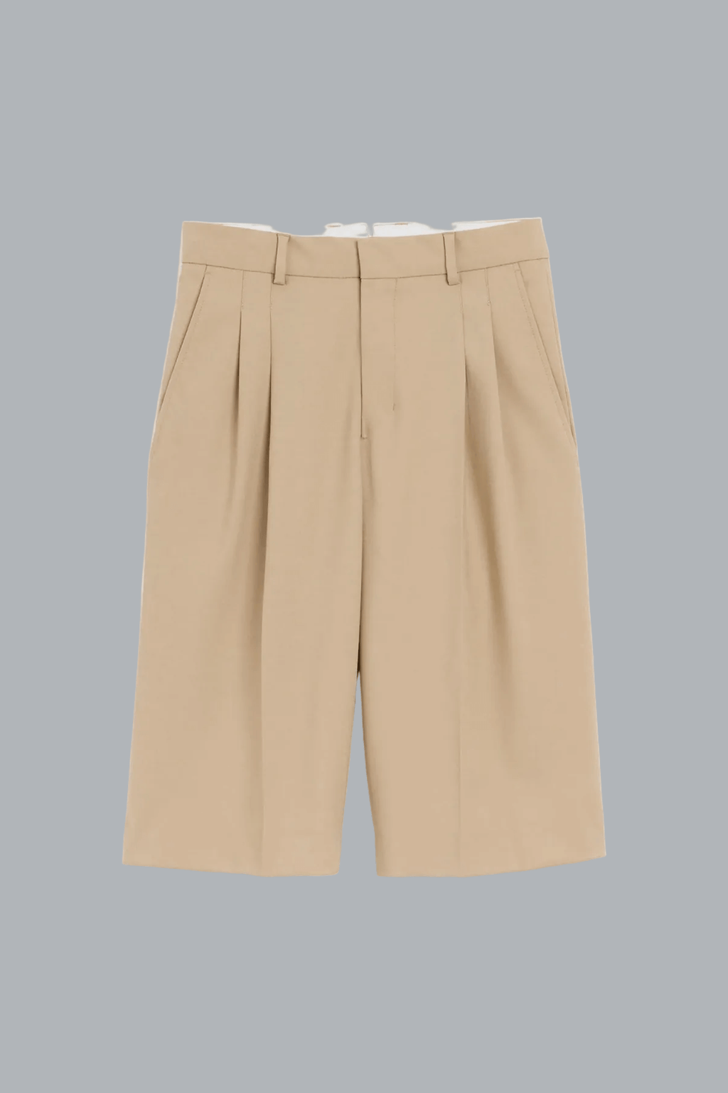 WIDE LEG BERMUDA BEIGE TAUPE