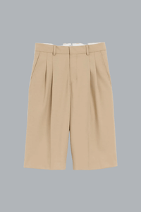 BERMUDA MET WIJDE PIJPEN, BEIGE TAUPE