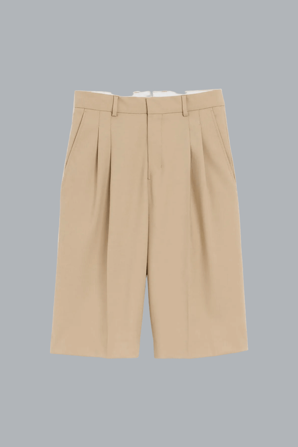 WIDE LEG BERMUDA BEIGE TAUPE