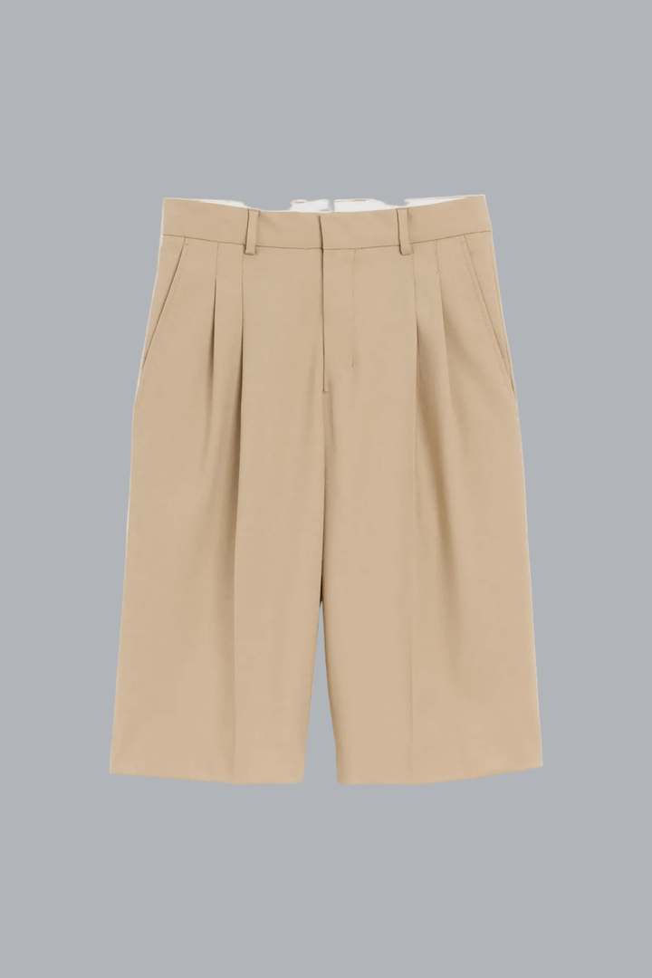 WIDE LEG BERMUDA BEIGE TAUPE