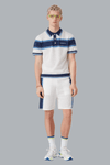 Mesh Stripe Polo Shirt