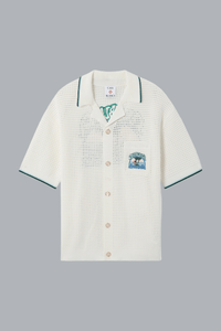 PALM TREE EMBLEM CROCHET SHIRT