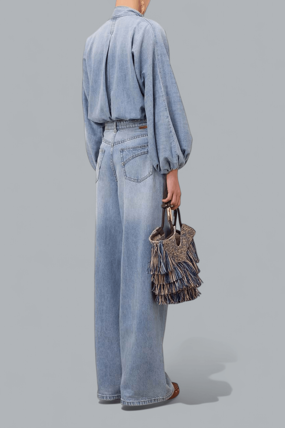 INDRA DENIM TIE BLOUSE
