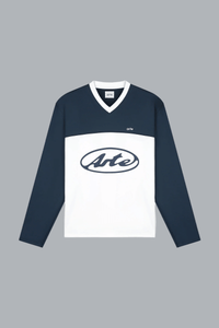 Circle Logo Longsleeve White/Navy