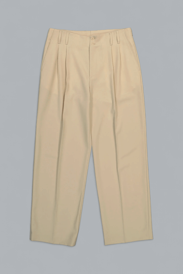 WOOL PLEATED PANTS