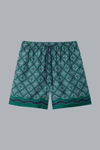RADIATING MONOGRAM SILK SHORTS
