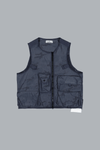VEST IN VERVAAGDE CAMO RIPSTOP-TC BLAUW GRIJS