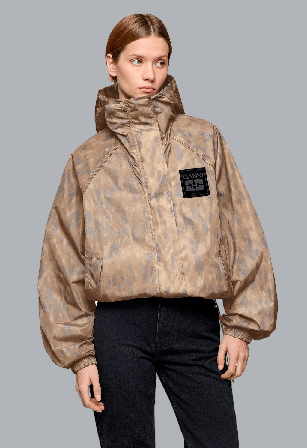 Printed Flyweight Nylon Jacket