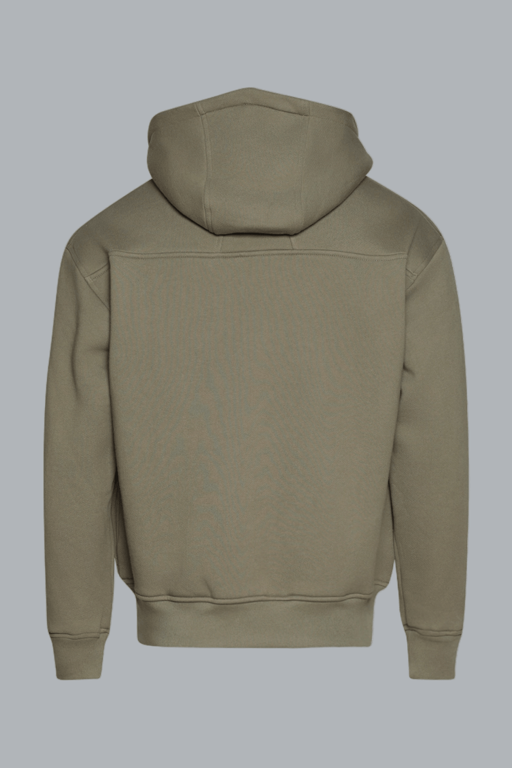 Klassieke hoodie met rits, mosgroen/zwart