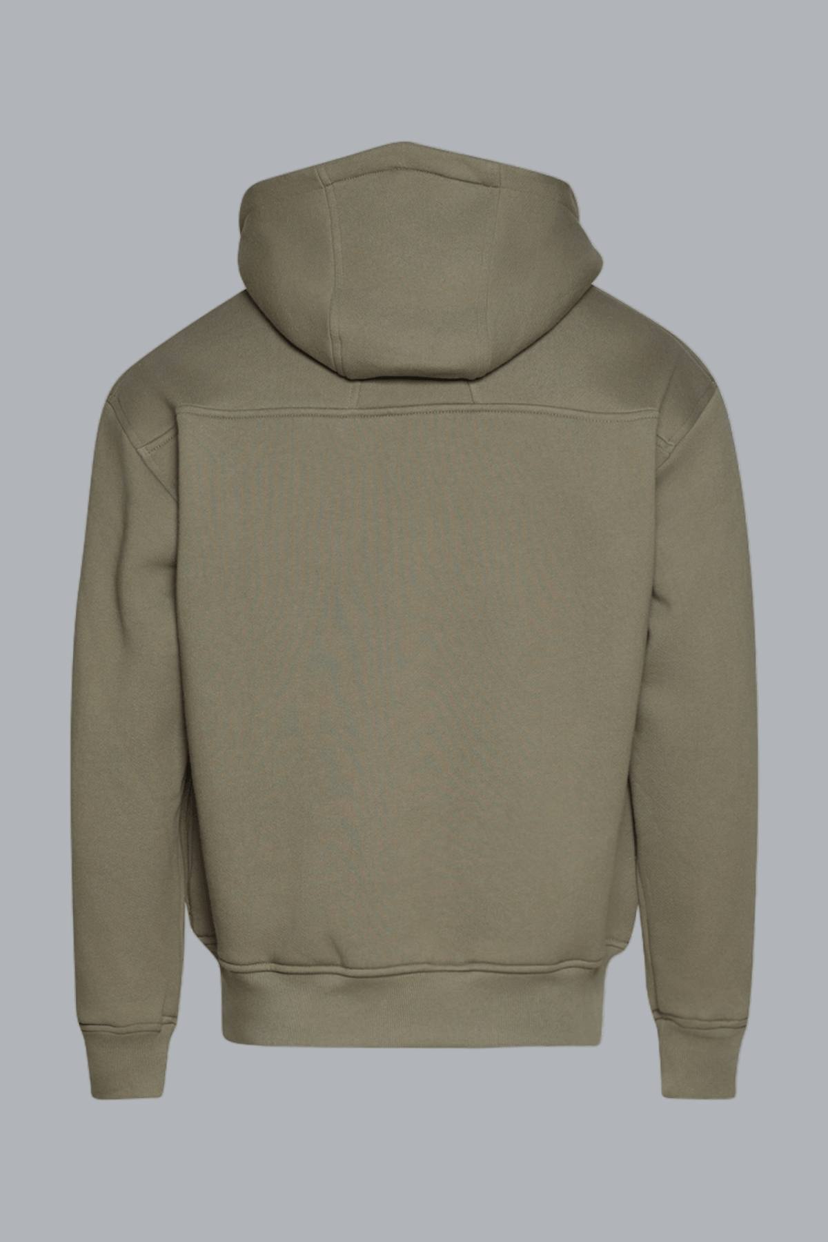 Klassieke hoodie met rits, mosgroen/zwart
