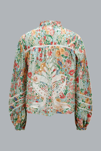 RENDEIRA MULTI COLOR CUTWORK BLOUSE