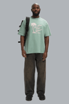 T-shirt Slogan Palmiers WATER GREEN