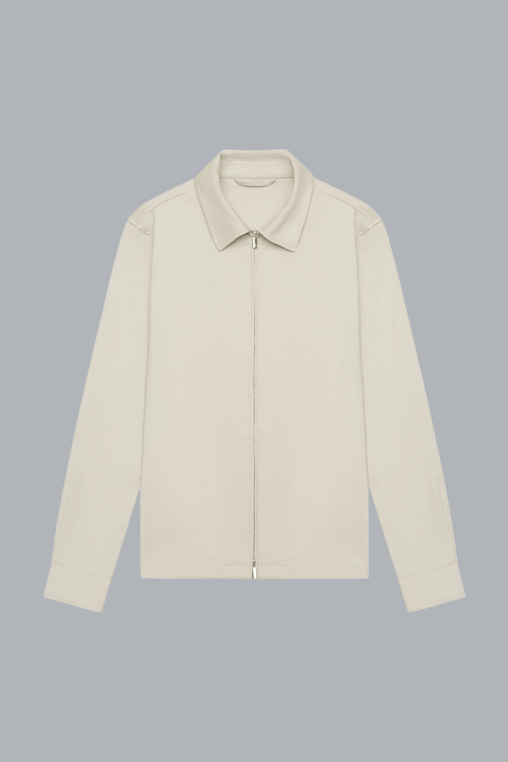Wool Stretch Overshirt Light Beige