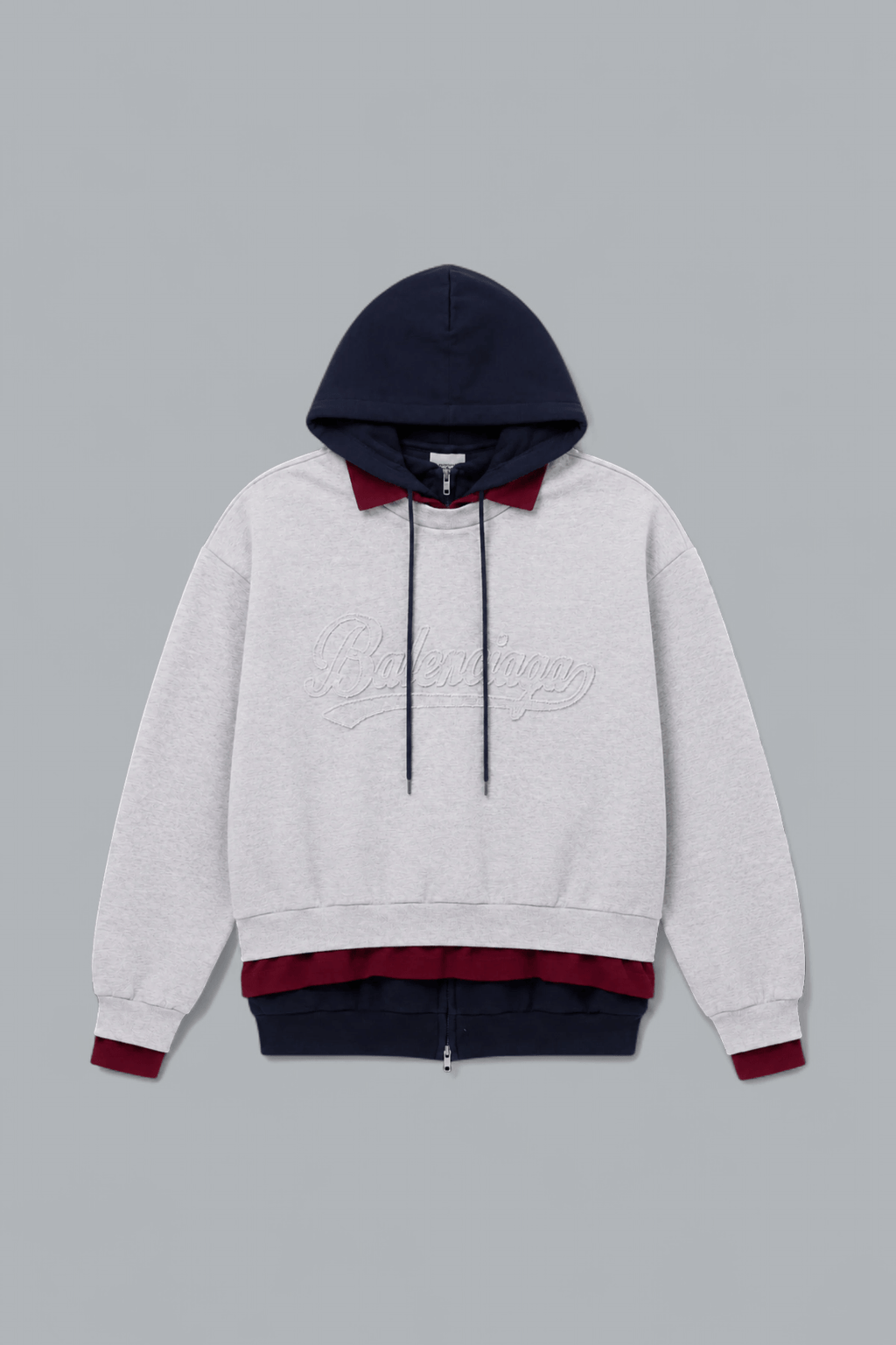 FRAYED SCRIPT LAYERED CREWNECK