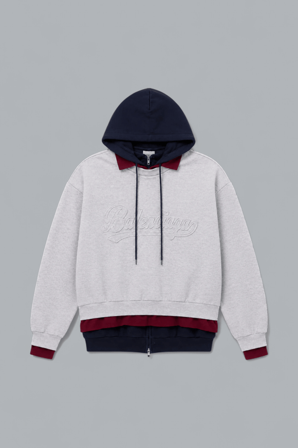 FRAYED SCRIPT LAYERED CREWNECK