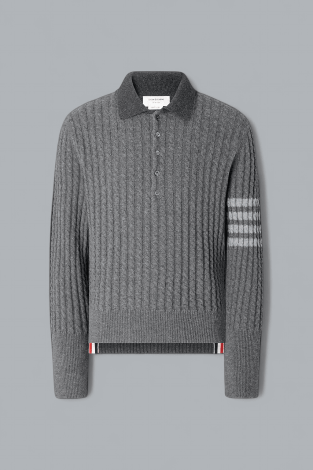 2-IN-1 BABY CABLE MERINO WOOL 4 BAR POLO SHIRT