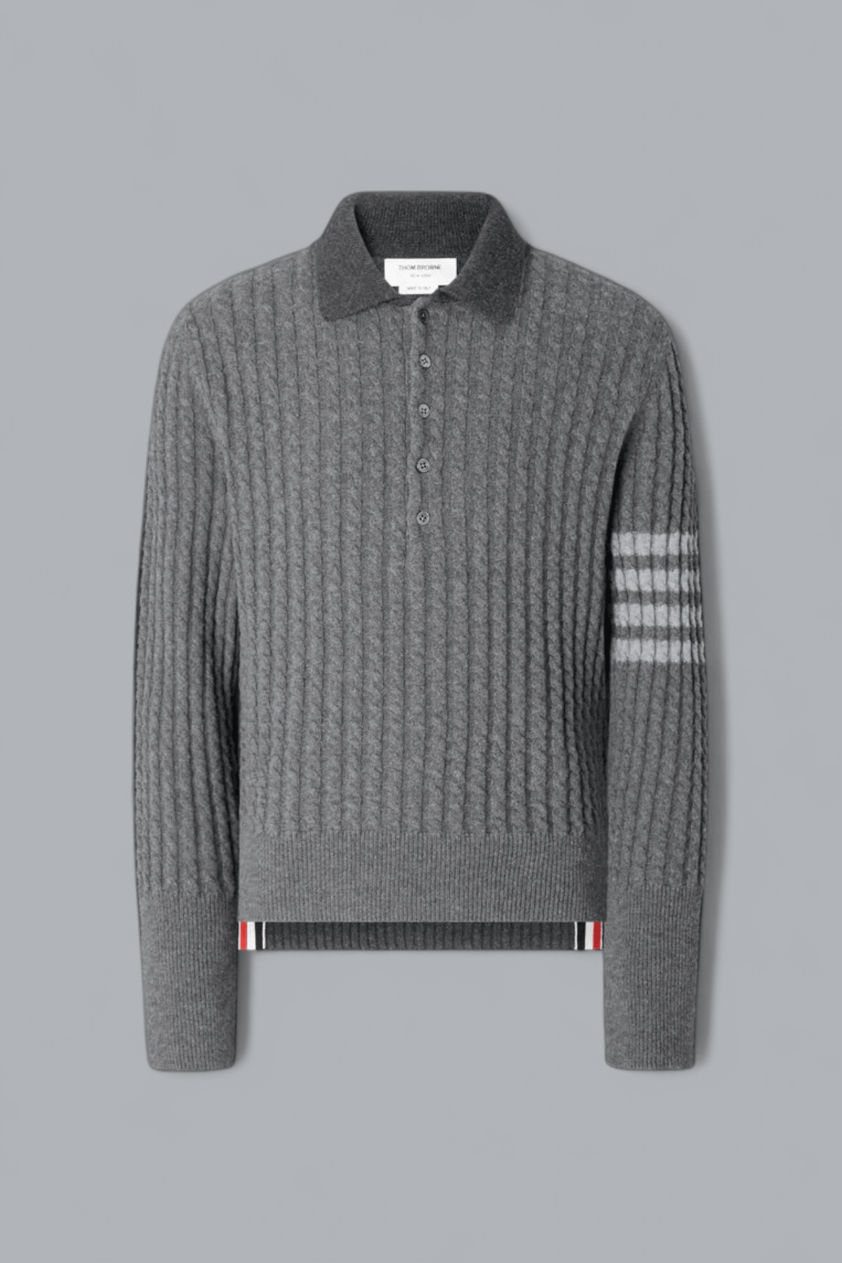 2-IN-1 BABY CABLE MERINO WOOL 4 BAR POLO SHIRT