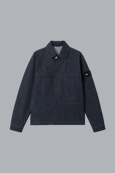 Indigo Denim Raw Denim Jacket Blue Raw · Stone Island · PL-LINE