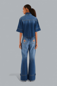 PORCELAIN BIRDS DENIM SHIRT