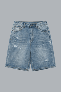 A Logo Denim Shorts