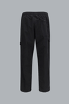 MERCERISED ORGANIC COTTON RIPSTOP TROUSERS BLACK
