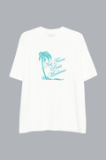 T-shirt Slogan Palmiers OFF WHITE