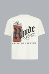 RHUDE FUMAR 91 T-SHIRT VINTAGE WIT / ZWART / ROOD