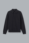 ORGANIC COTTON STRETCH FLEECE GHOST POLO SWEATER