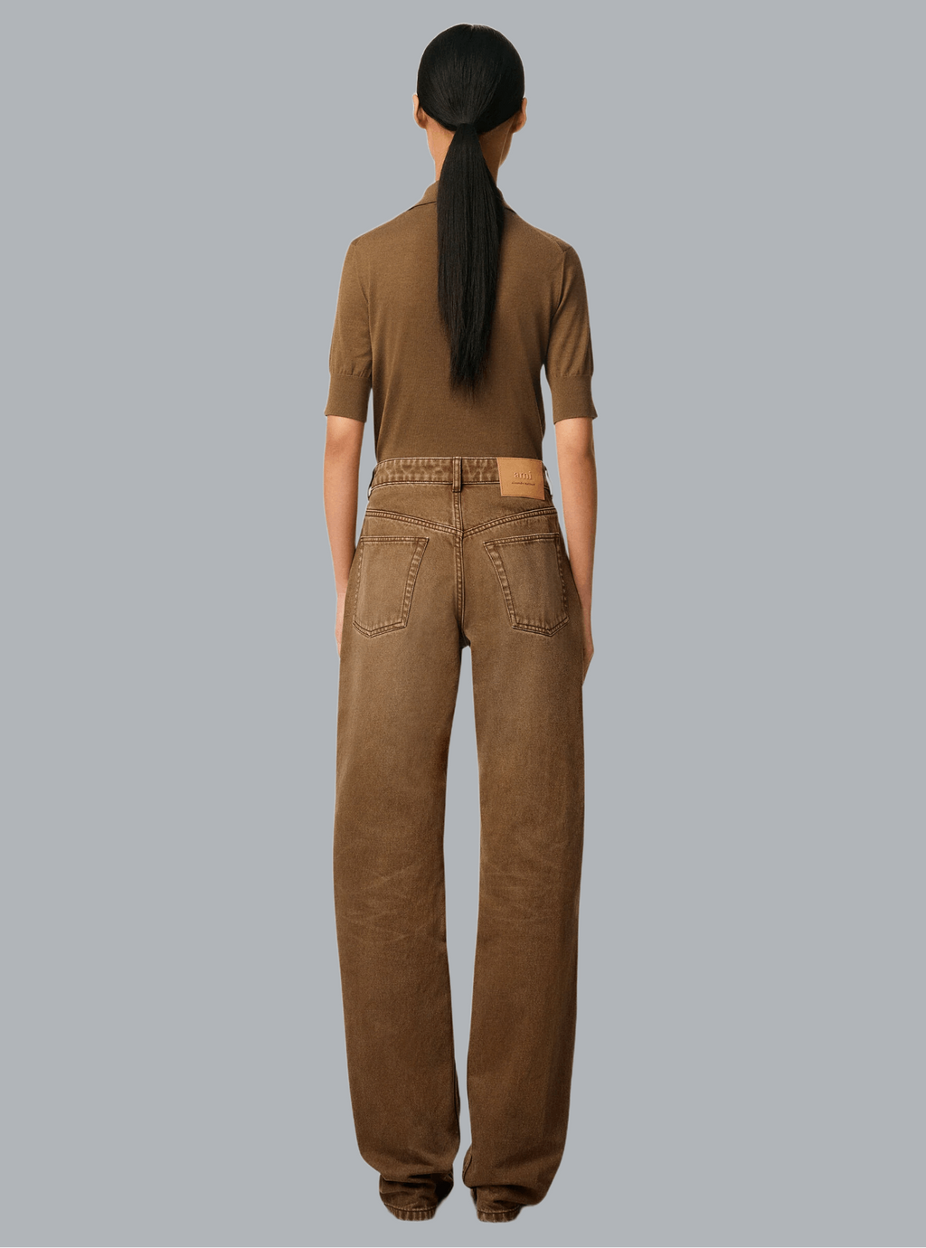 LARGE FIT JEANS LIGHT BROWN