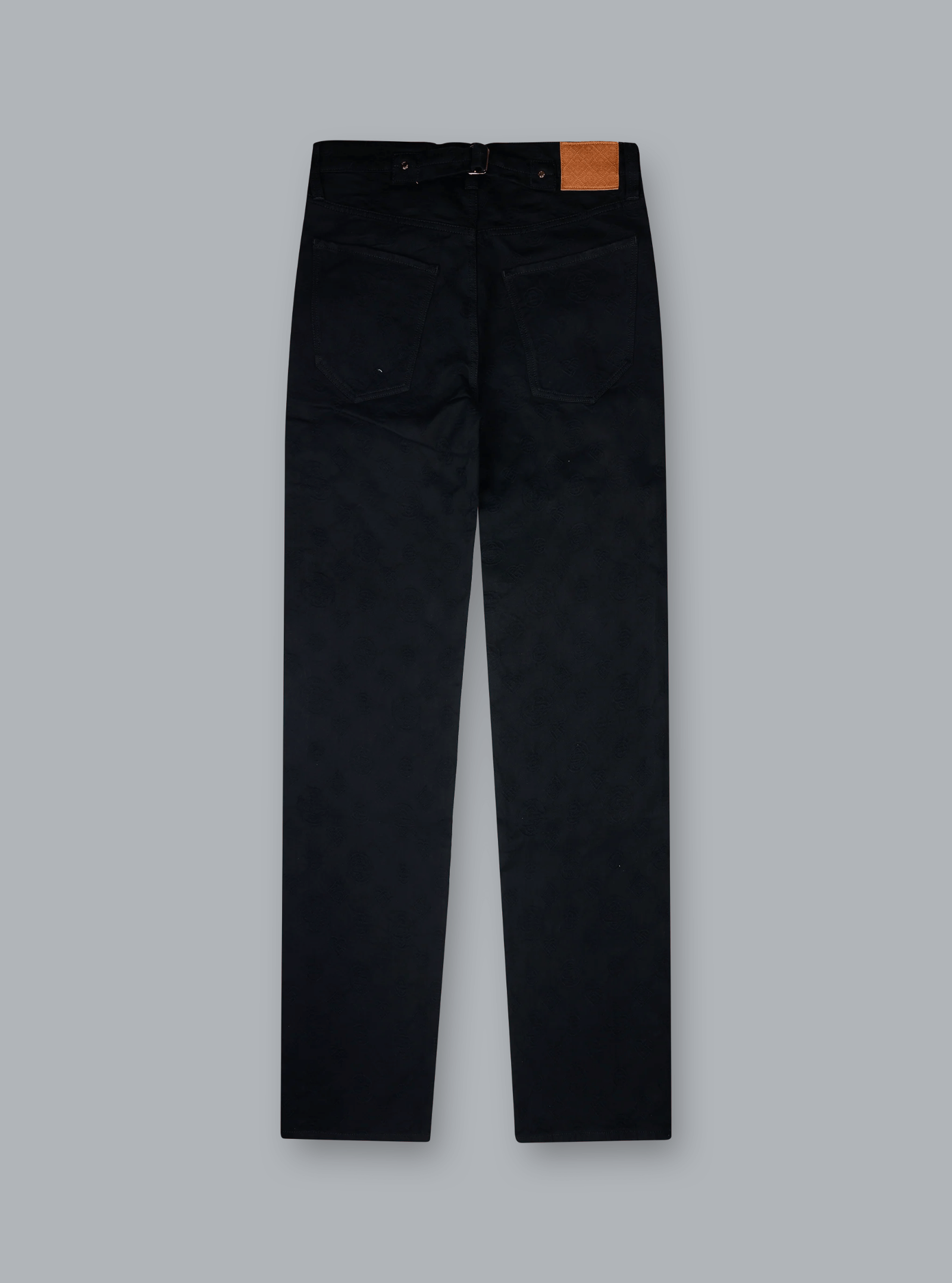 VINTAGE WASHED MONOGRAM STRAIGHT JEANS