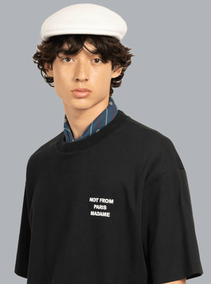 SLOGAN PRINT T-SHIRT BLACK