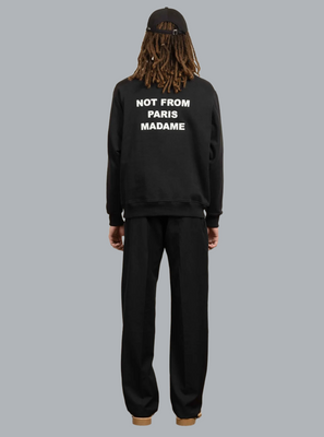 SLOGAN PRINT SWEATER BLACK