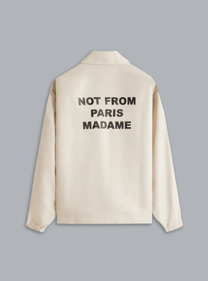 SLOGAN COACH JACKET LIGHT BEIGE