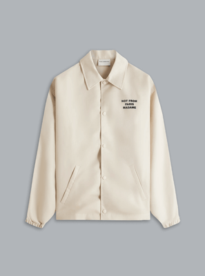 SLOGAN COACH JACKET LIGHT BEIGE