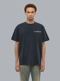 DOUBLE LOGO WASHED T-SHIRT BLACK