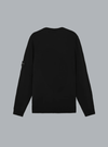 LIGHT PURE RWS WOOL CREW NECK BLACK