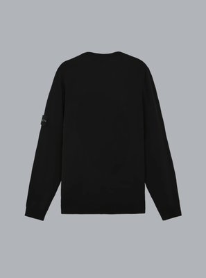 LIGHT PURE RWS WOOL CREW NECK BLACK