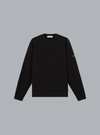 VANISÉ BRUSHED HEAVY COTTON JERSEY SWEATSHIRT BLACK