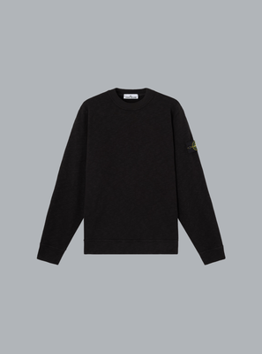 VANISÉ BRUSHED HEAVY COTTON JERSEY SWEATSHIRT BLACK