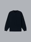 95% ORGANIC COTTON / 5% ELASTANE FLEECE SWEATSHIRT NAVY BLUE