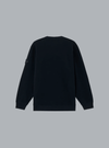 95% ORGANIC COTTON / 5% ELASTANE FLEECE SWEATSHIRT NAVY BLUE