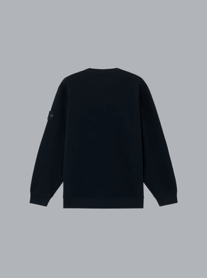 95% ORGANIC COTTON / 5% ELASTANE FLEECE SWEATSHIRT NAVY BLUE