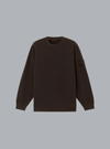 95% ORGANIC COTTON / 5% ELASTANE FLEECE SWEATSHIRT DARK BROWN