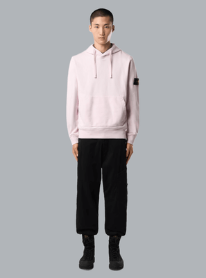 ORGANIC COTTON FLEECE, GARMENT DYED PINK