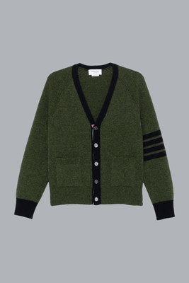 4 BAR SHETLAND WOOL CARDIGAN