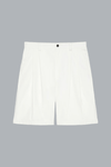 DOUBLE PLEAT BERMUDA SHORTS OFF-WHITE